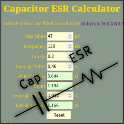 Capacitor ESR Calculator